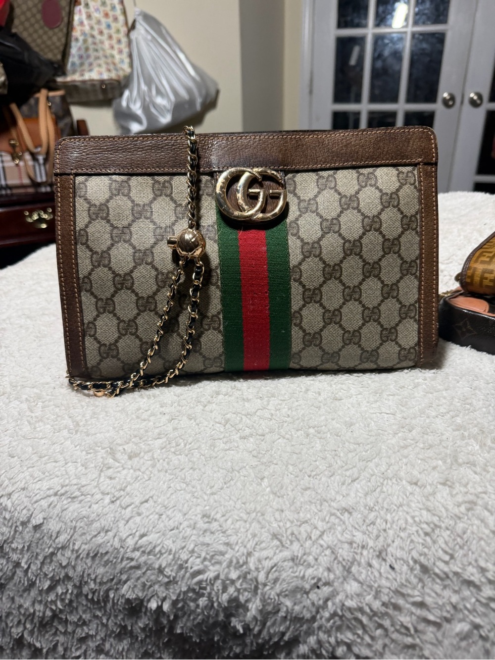 Gucci perfume Beige GG Supreme Canvas with adjustable strap